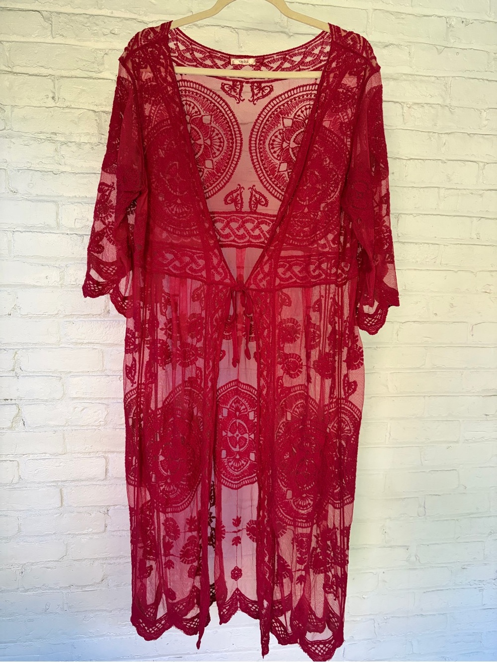 CHOA Red Lace Kimono